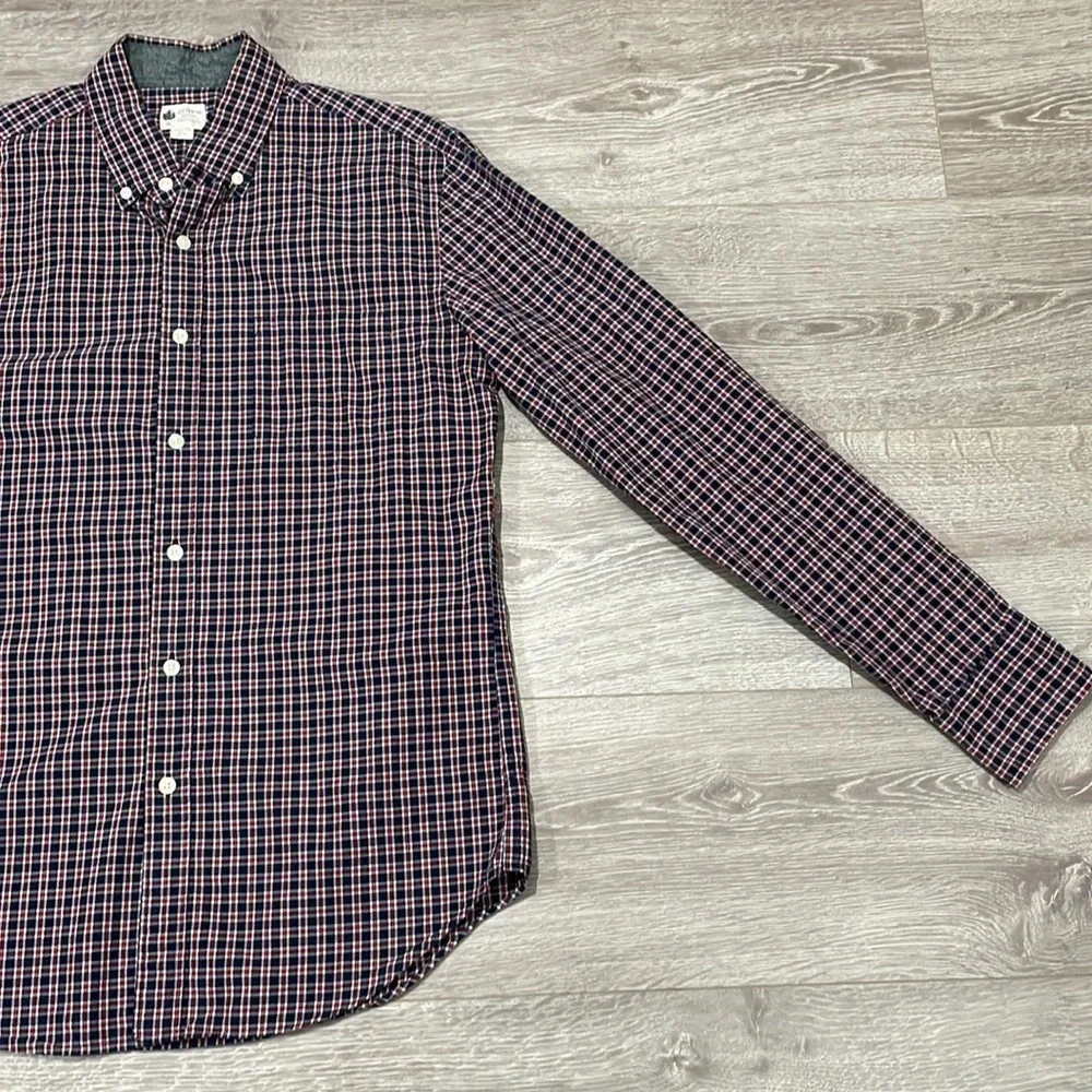 J. Crew Shirtings Washed Tartan Plaid Button Down Long Sleeve Shirt M